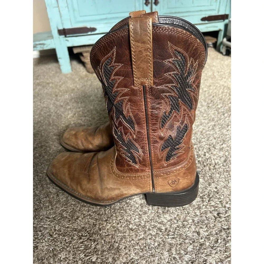 Ariat Sport Cool VentTEK Western Performance Boots Square Toe Men 9.5 EE